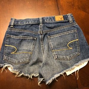 High waisted Ripped Jean Shorts